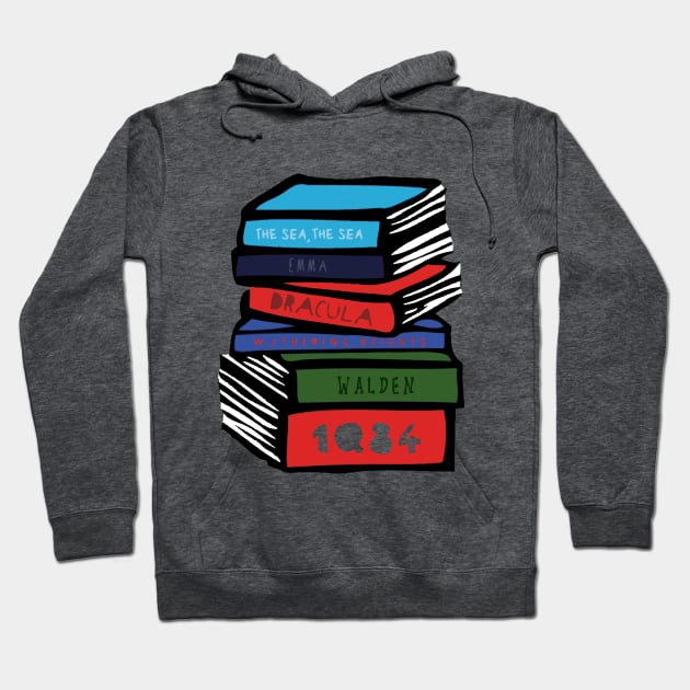 Classic Book Stack Hoodie by louweasely